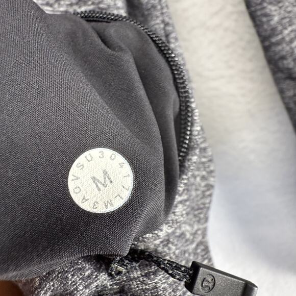 Lululemon Surge Warm Hoodie men's Medium Gray 1/4 Zip Pullover Running Training - Picture 9 of 11